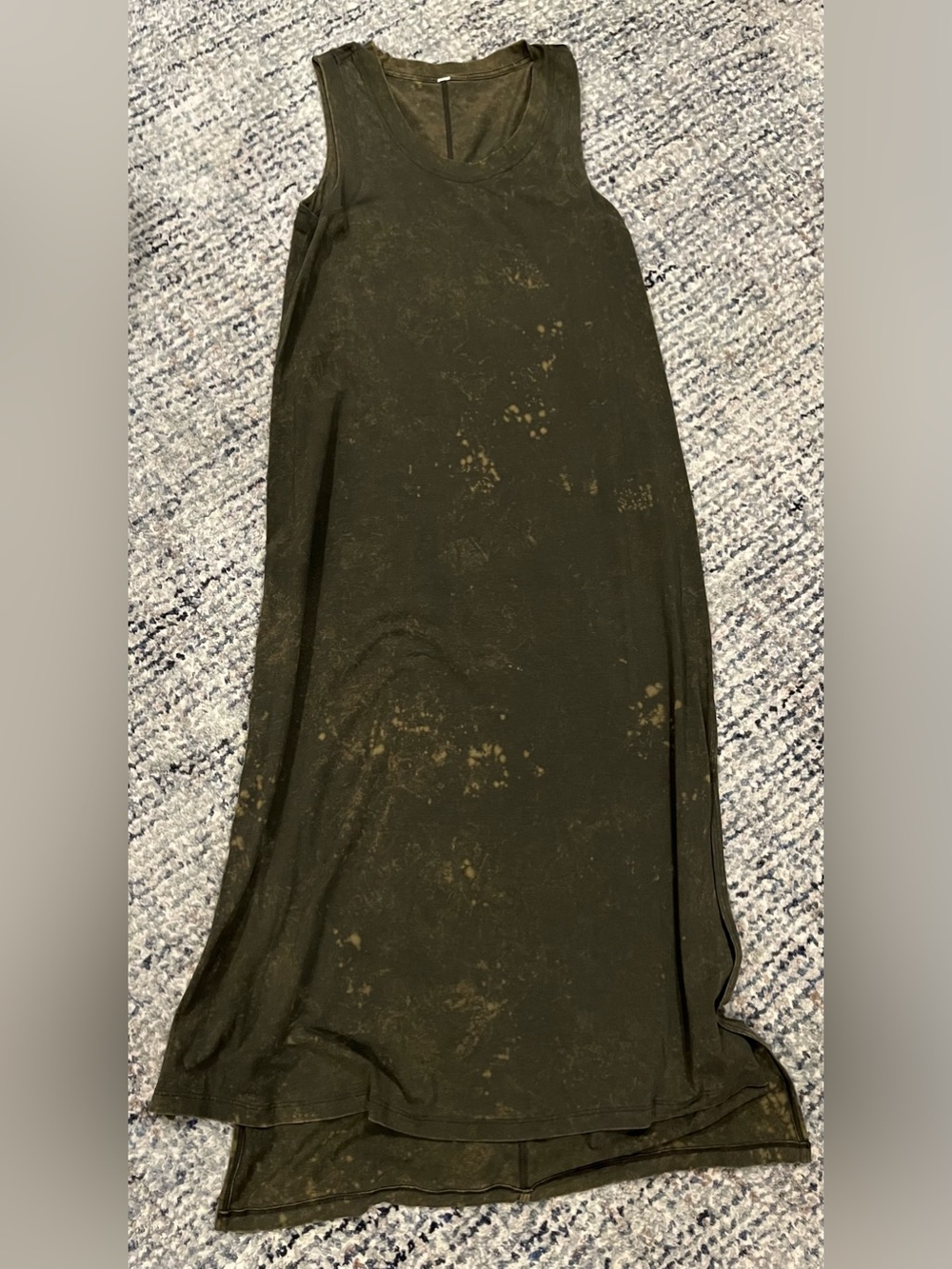 Athleta Olive Green Tie-Dye Maxi Skirt - small